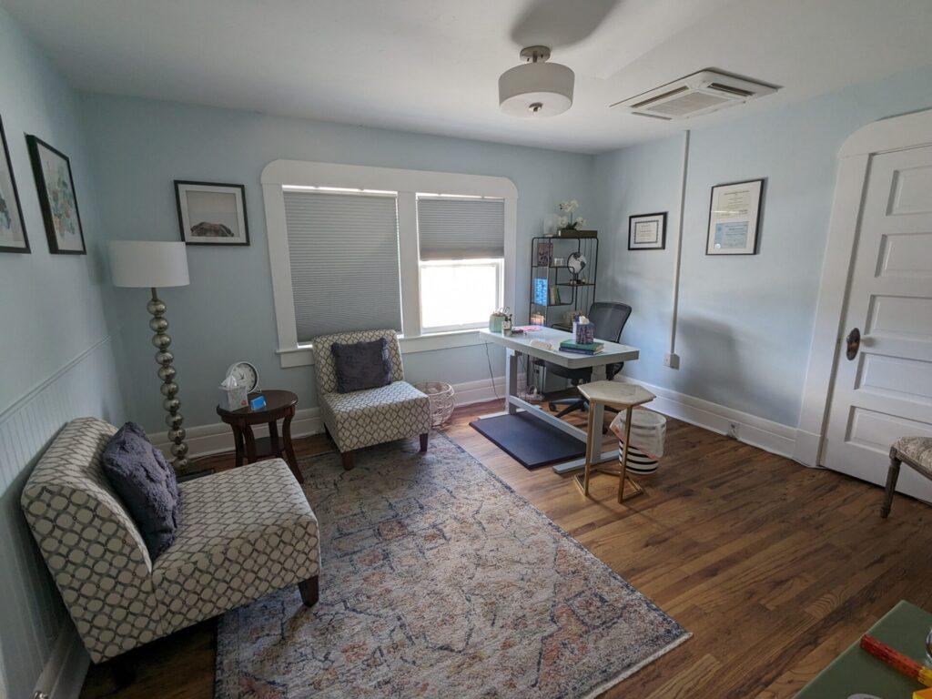 Office B, whole Suite B, interior client seating, Emotional & Relationship Health Counseling Associates Reno NV. Relationship Counseling Associates in Reno