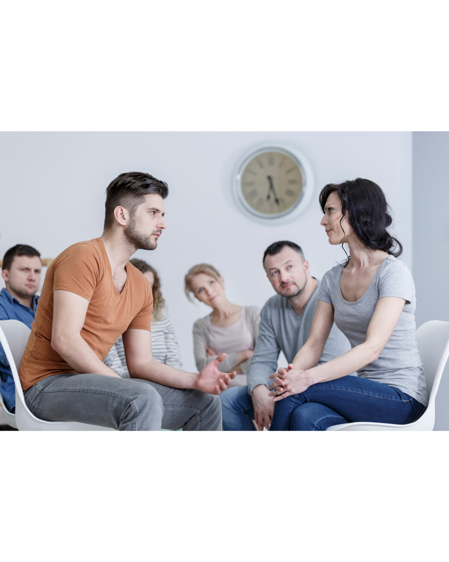 A retreat group session with facilitators